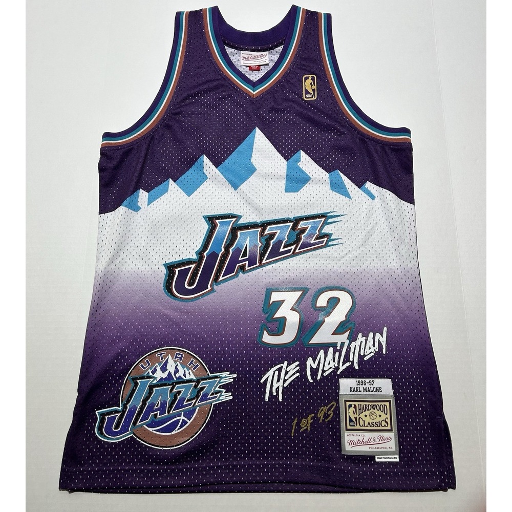 1 of 93 Mitchell & Ness Swingman Jersey Utah Jazz Karl Malone Mens Medium RARE!!